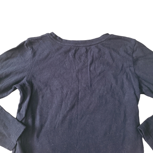 Old Navy Girls Sz XS 5 Black Long Sleeve Tee Shirt Be Your Own Hero - Picture 5 of 9